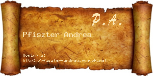Pfiszter Andrea névjegykártya