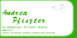 andrea pfiszter business card